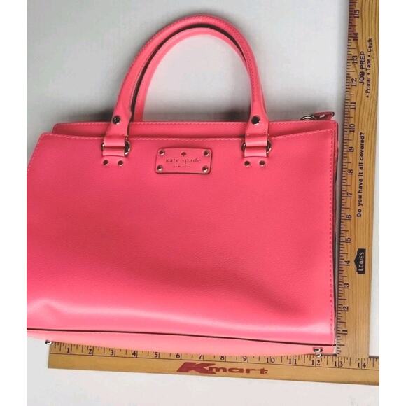 Kate Spade NY NEW Wellesley Quinn Pink Leather Satchel Crossbody Handbag Purse - Picture 9 of 16